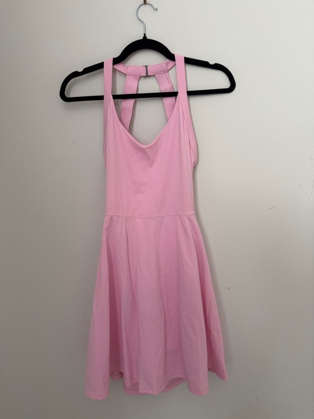 Light Pink Sleeveless Fit-and-Flare Dress with built in shorts